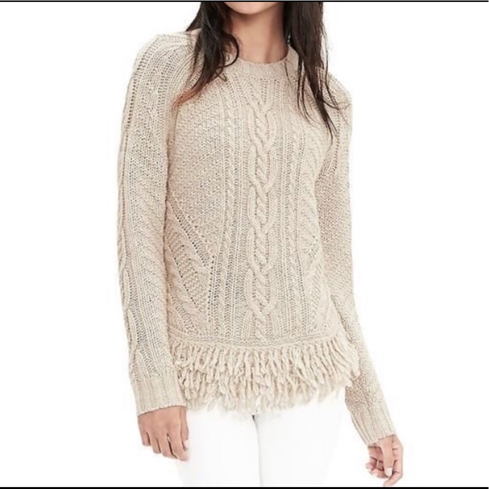 Banana Republic Fringe Hem Sweater